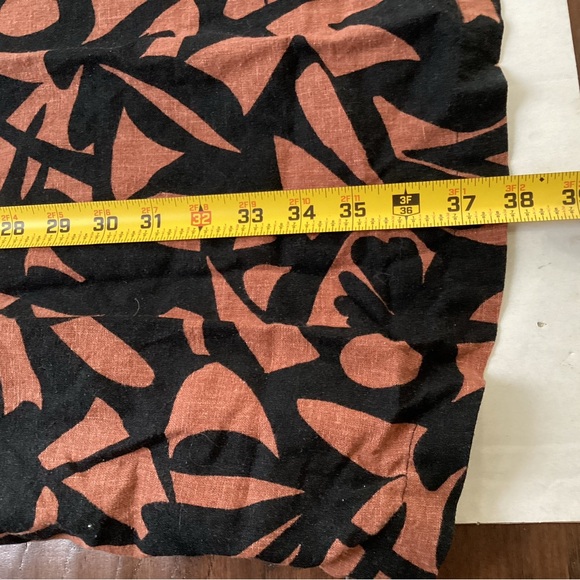 A New Day Women's Sleeveless, XXL Linen Mini Shift Dress, Blk/Brown - Picture 8 of 8